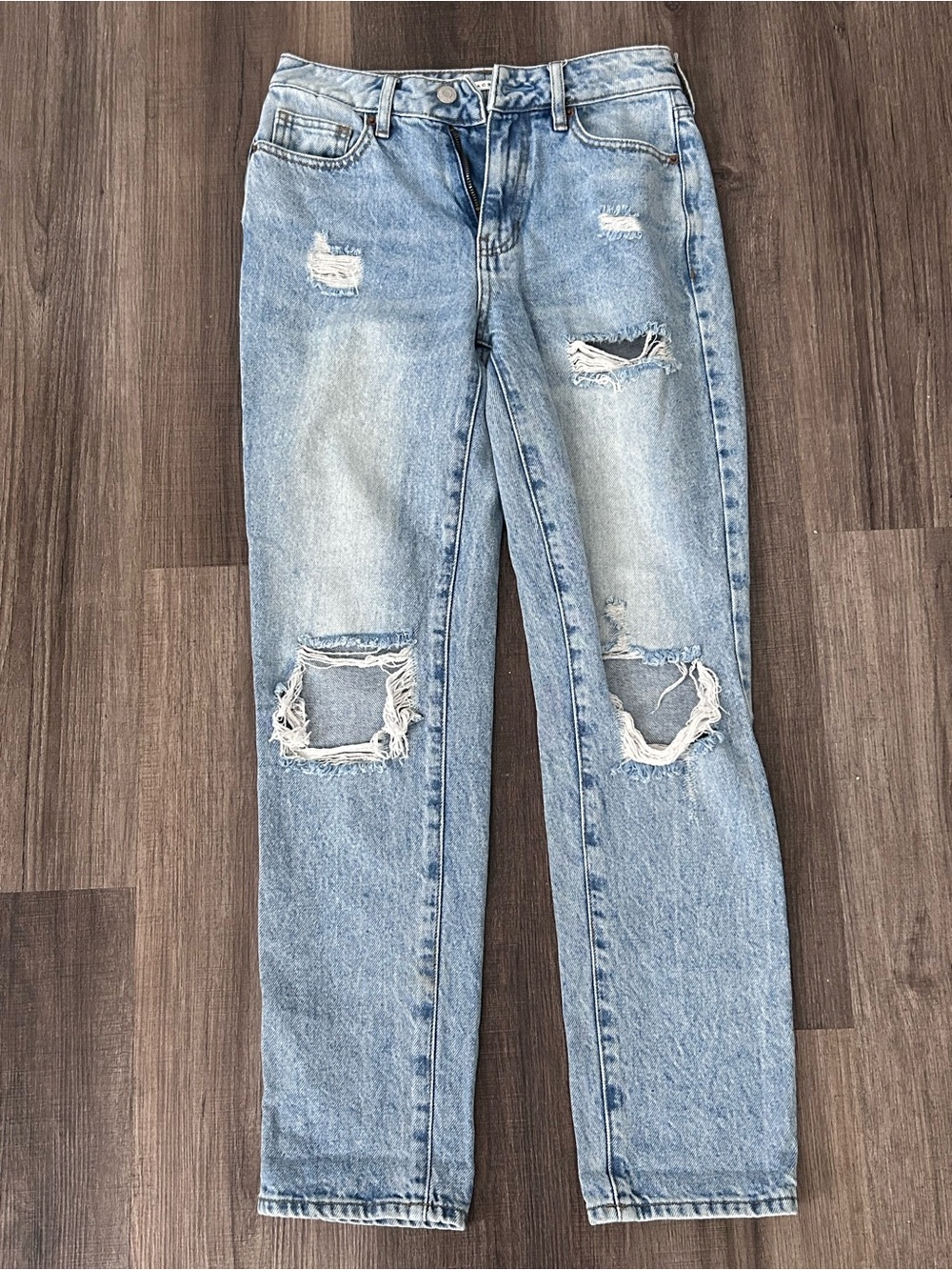 PacSun Light Blue Distressed Mom Jeans